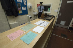 Where inmates would have been processed into prison